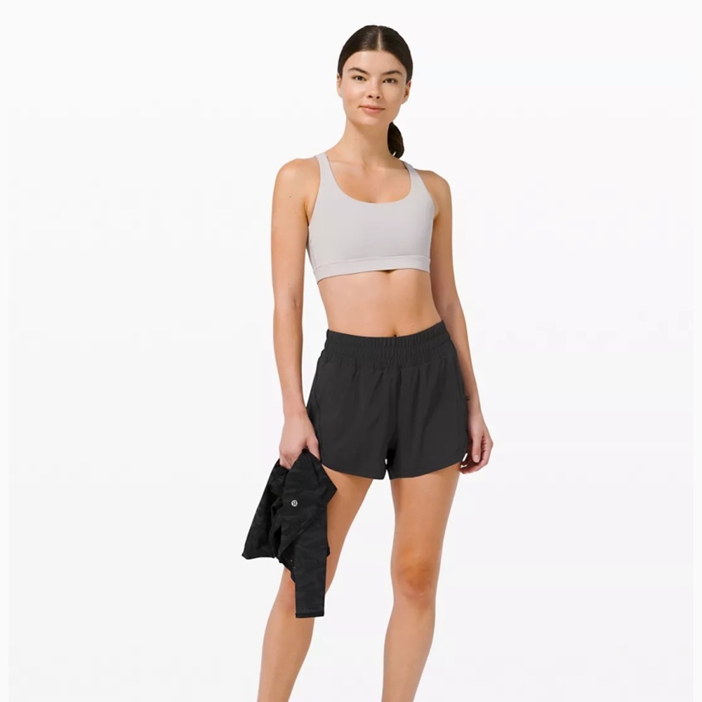 Lululemon Track That High-Rise Lined Short 3" in black